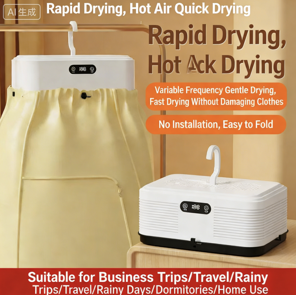 New Foldable Clothes Dryer for Home Use, Portable Multifunctional Mini Clothes Dryer and Airer for Trave