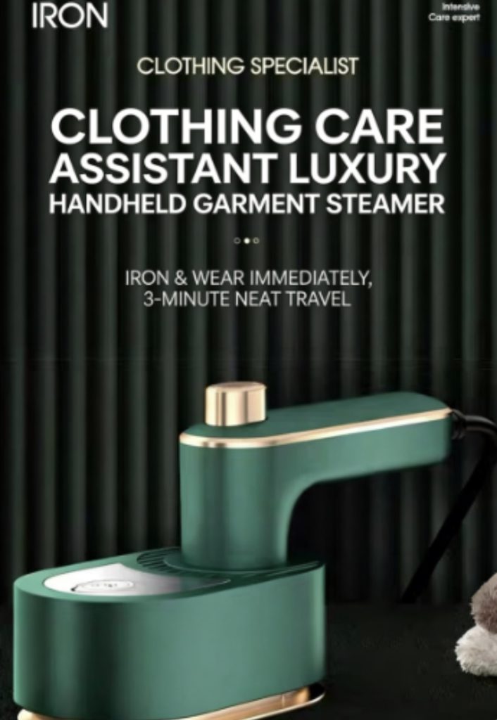 Foldable Handheld Garment Steamer, Portable Household Steam Iron with Mite Removal & Wrinkle Smoothing, Mini Iron for Clothes, Ideal for Dorm & Home