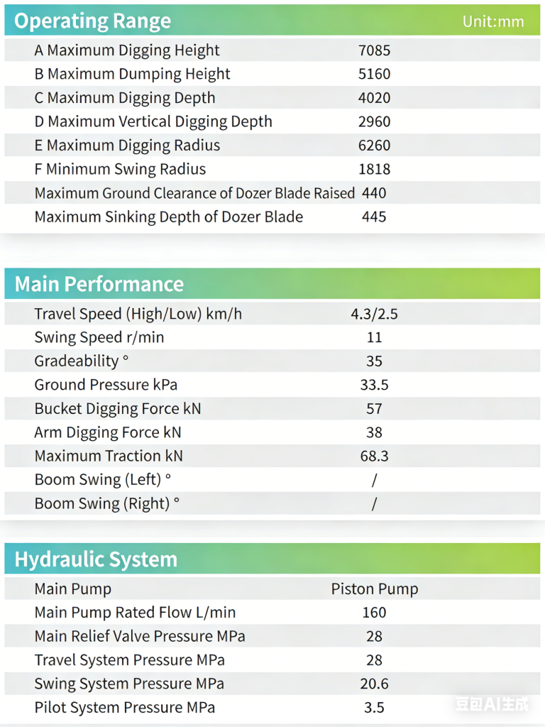 excavator/diggerXE75GA