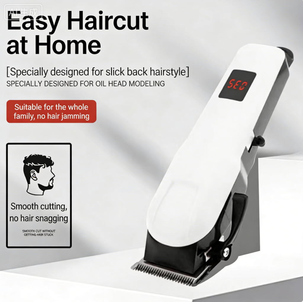 110V Hair Clipper, Precision Steel Cutter Head, Electric Hair Trimmer with LCD Display, USB Rechargeable, for Home Use
