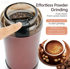 110V Electric Grain Grinder, Mini Spice & Coffee Bean Grinder for Home Use, Portable Mill for Seasonings, Grains & Beans
