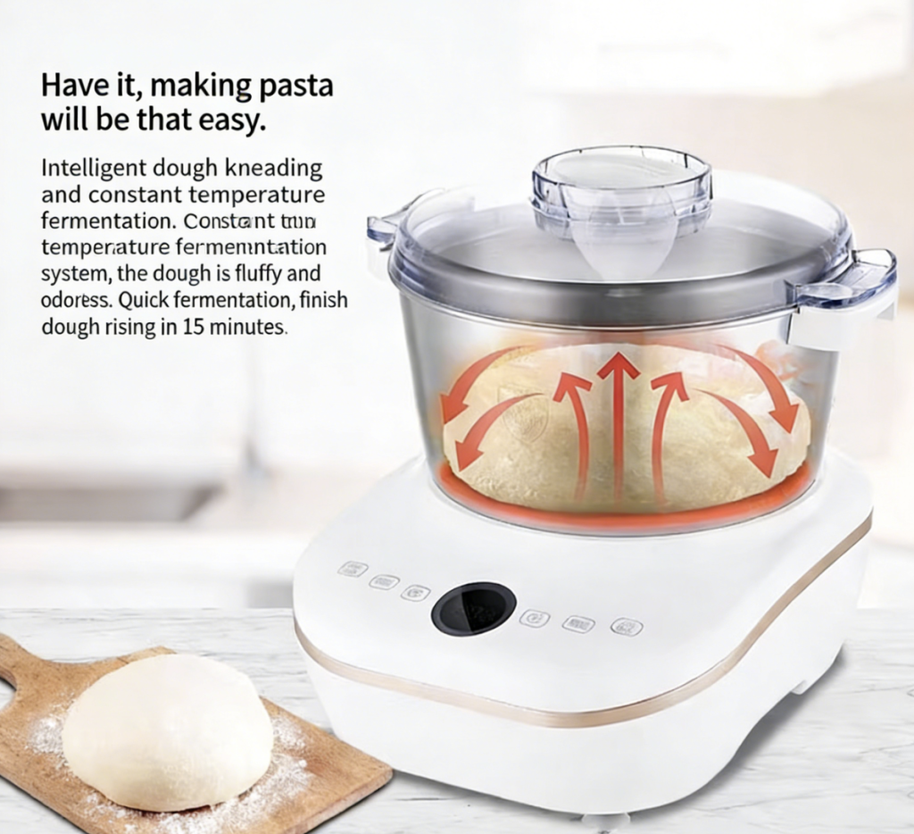 110V Stand Mixer, Multifunctional Automatic Dough Kneading Machine with Fermentation, Electric Food Mixer for Bread Baking & Dough Rising