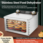 110V 8-Tray Food Dehydrator, Household Small & Large Capacity Dryer for Pet Treats, Jerky, Fruits and Vegetables