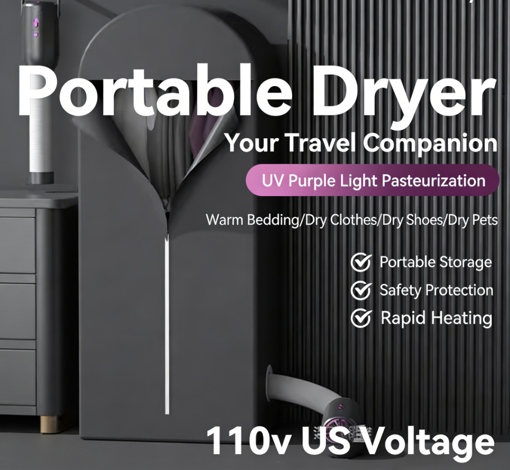 110V Multi-Functional Portable Mini Dryer Set for Travel – Compact Household Appliance for Export