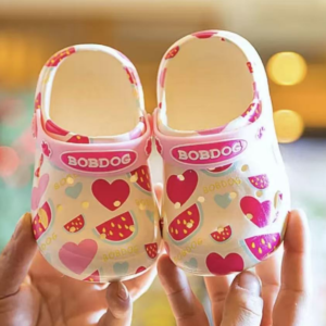 BOBDOG Cartoon Toddler Closed Toe Slide Sandals | Adjustable Strap Dual Wear Non Slip EVA Kids Slippers for Indoor Bath & Beach, Boys Girls Ages 1-6