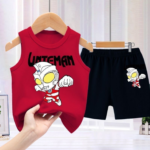 2026 New Boys Summer Outfit Set, Sleeveless Tank Top & Shorts, Cool Streetwear for Toddler Boys.