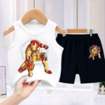 2026 New Boys Summer Outfit Set, Sleeveless Tank Top & Shorts, Cool Streetwear for Toddler Boys.。